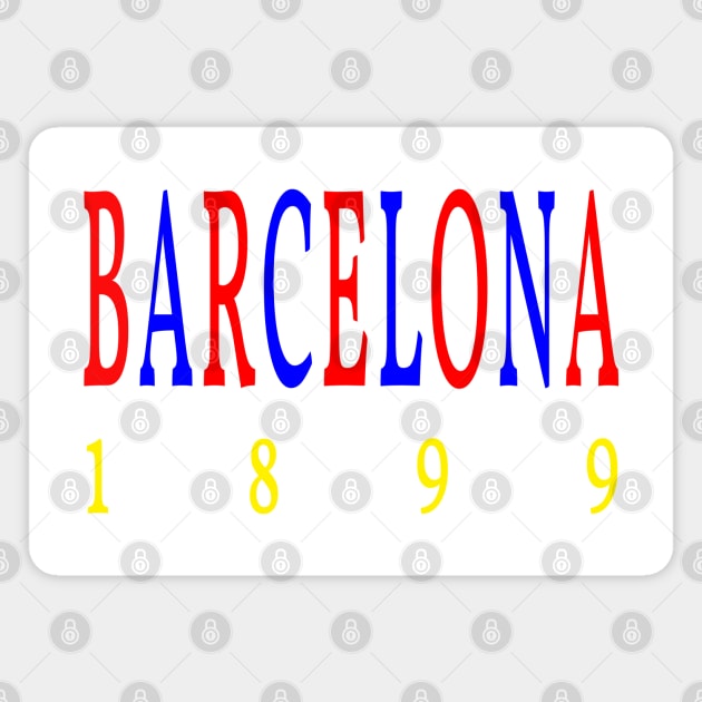 Barcelona 1899 Classic Magnet by Medo Creations